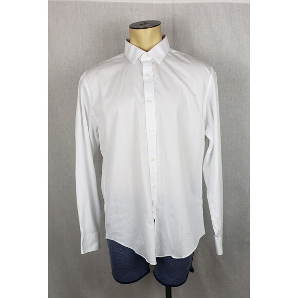J.CREW Other - J Crew Performance Slim Mens Dress Shirt XL White Cotton Classic Dad Preppy Nerd